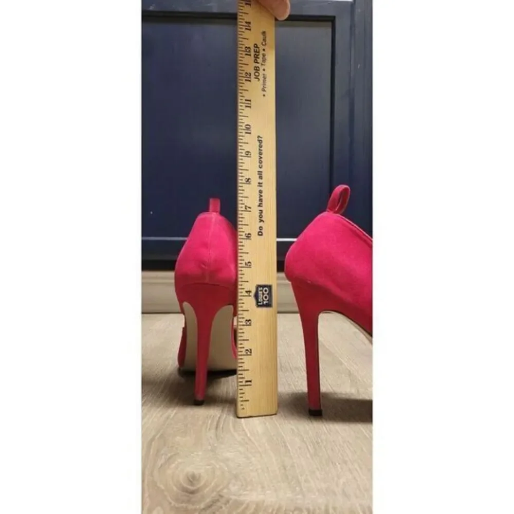 MM JULY Women's Red Faux Suede Pointed Toe Heels‎ US Size 10